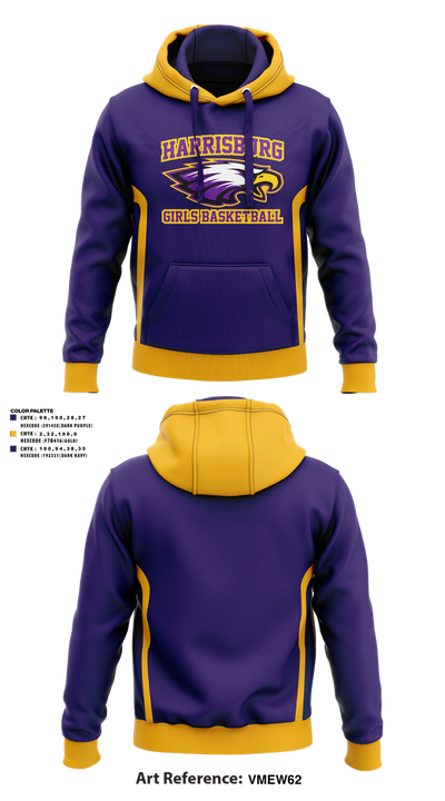 Harrisburg High School Girls Basketball 74185952 Hoodie - 2