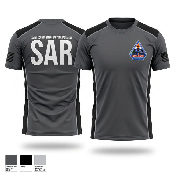 Short Sleeve Performance Shirt, Clark County Search and Rescue, Police, Teamtime, Team time, sublimation, custom sports apparel, team uniforms, spirit wear, spiritwear, sports uniforms, custom shirts, team store, custom team store, fundraiser sports, apparel fundraiser