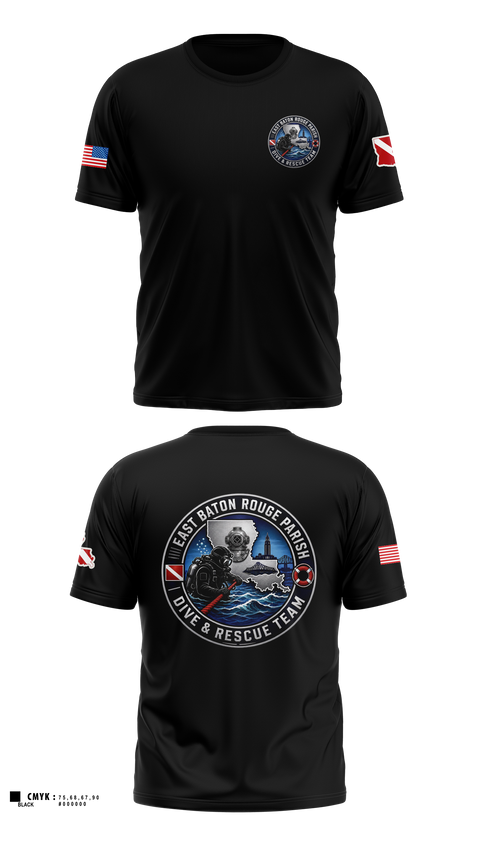 Old School Cotton Feel Shirt, East Baton Rouge Parish Dive & Rescue Team, Fire Department, Teamtime, Team time, sublimation, custom sports apparel, team uniforms, spirit wear, spiritwear, sports uniforms, custom shirts, team store, custom team store, fundraiser sports, apparel fundraiser