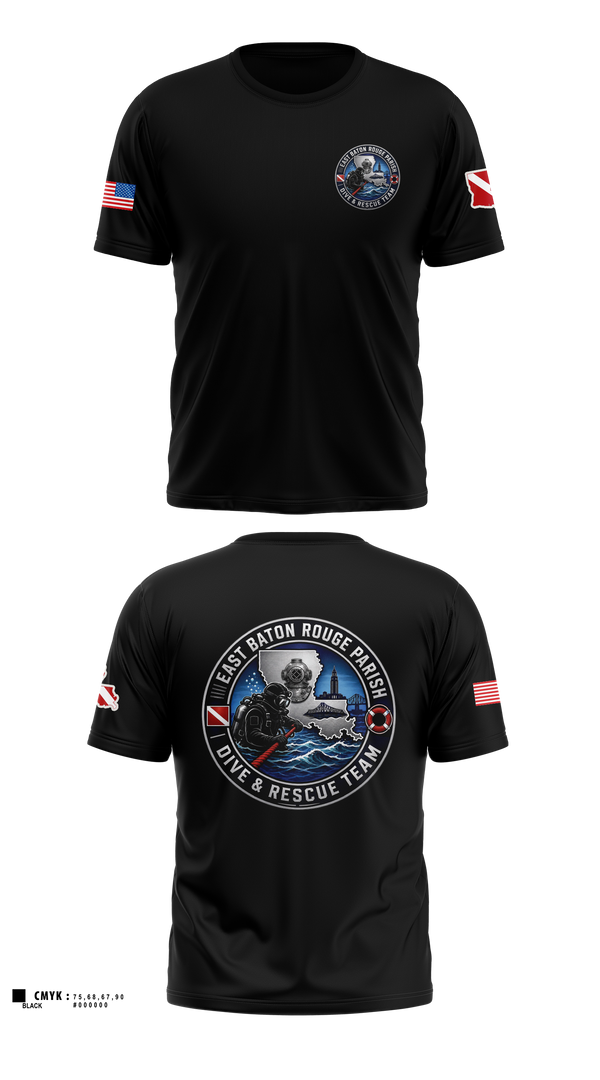 Old School Cotton Feel Shirt, East Baton Rouge Parish Dive & Rescue Team, Fire Department, Teamtime, Team time, sublimation, custom sports apparel, team uniforms, spirit wear, spiritwear, sports uniforms, custom shirts, team store, custom team store, fundraiser sports, apparel fundraiser