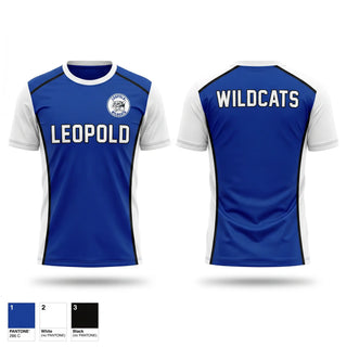 Soft Poly Tee Cotton Like Feel, Leopold, Cross Country, Teamtime, Team time, sublimation, custom sports apparel, team uniforms, spirit wear, spiritwear, sports uniforms, custom shirts, team store, custom team store, fundraiser sports, apparel fundraiser