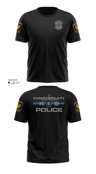 Short Sleeve Performance Shirt, Cincinnati Police Canine Unit, Police, Teamtime, Team time, sublimation, custom sports apparel, team uniforms, spirit wear, spiritwear, sports uniforms, custom shirts, team store, custom team store, fundraiser sports, apparel fundraiser