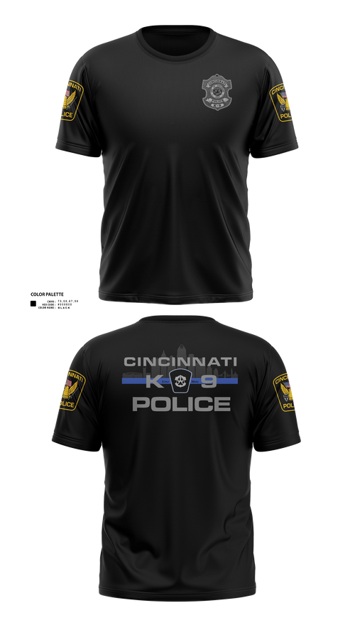 Short Sleeve Performance Shirt, Cincinnati Police Canine Unit, Police, Teamtime, Team time, sublimation, custom sports apparel, team uniforms, spirit wear, spiritwear, sports uniforms, custom shirts, team store, custom team store, fundraiser sports, apparel fundraiser