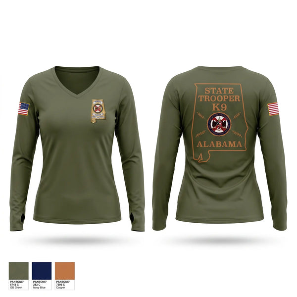 Womens Long Sleeve Vneck Shirt, Alea, Police, Teamtime, Team time, sublimation, custom sports apparel, team uniforms, spirit wear, spiritwear, sports uniforms, custom shirts, team store, custom team store, fundraiser sports, apparel fundraiser