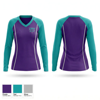 Womens Long Sleeve Vneck Shirt, Diamond Dogs, Softball, Teamtime, Team time, sublimation, custom sports apparel, team uniforms, spirit wear, spiritwear, sports uniforms, custom shirts, team store, custom team store, fundraiser sports, apparel fundraiser