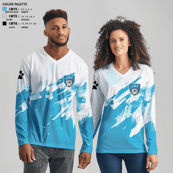Women's Long Sleeve Vneck Shirt, Bulldogs, Women's Basketball, Teamtime, Team time, sublimation, custom sports apparel, team uniforms, spirit wear, spiritwear, sports uniforms, custom shirts, team store, custom team store, fundraiser sports, apparel fundraiser