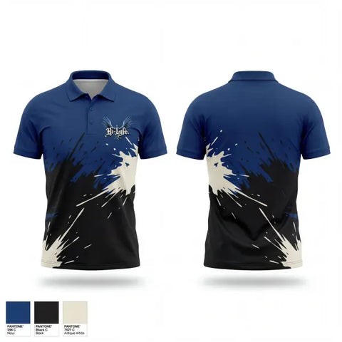 Short Sleeve Performance Polo, Hi-Lyfe Basketball, Men's Basketball, Teamtime, Team time, sublimation, custom sports apparel, team uniforms, spirit wear, spiritwear, sports uniforms, custom shirts, team store, custom team store, fundraiser sports, apparel fundraiser