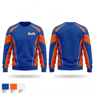 Crew Neck Sweatshirt, Bulls, Baseball, Teamtime, Team time, sublimation, custom sports apparel, team uniforms, spirit wear, spiritwear, sports uniforms, custom shirts, team store, custom team store, fundraiser sports, apparel fundraiser