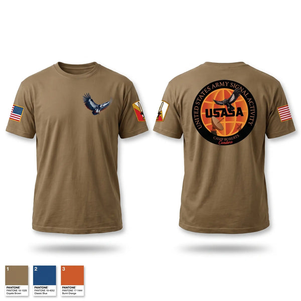 Old School Cotton Feel Shirt, USASA Camp Roberts, Army, Teamtime, Team time, sublimation, custom sports apparel, team uniforms, spirit wear, spiritwear, sports uniforms, custom shirts, team store, custom team store, fundraiser sports, apparel fundraiser