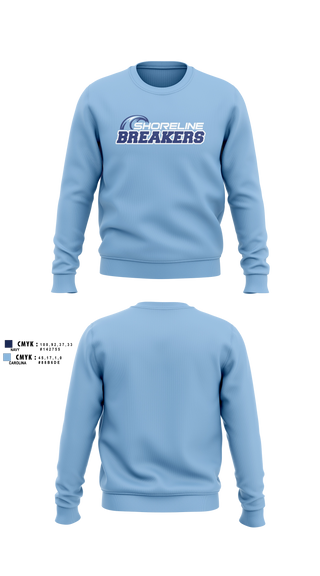 Crew Neck Sweatshirt, Shoreline Breakers 12u Royal, Softball, Teamtime, Team time, sublimation, custom sports apparel, team uniforms, spirit wear, spiritwear, sports uniforms, custom shirts, team store, custom team store, fundraiser sports, apparel fundraiser