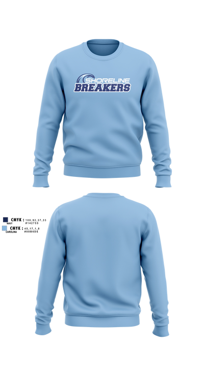 Shoreline Breakers 12u Royal Crew Neck Sweatshirt - 4