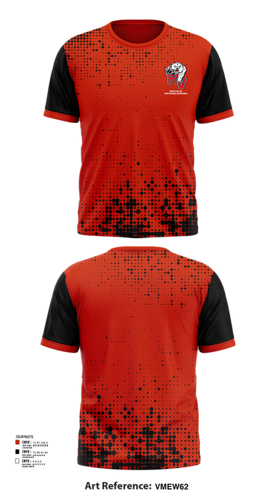 Hatch Valley High School Basketball 36999724 Short Sleeve Performance Shirt - 40