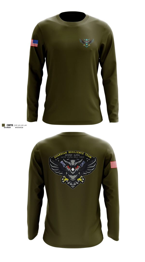 Long Sleeve Performance Shirt, Guardian Resilience Team, Space Force, Teamtime, Team time, sublimation, custom sports apparel, team uniforms, spirit wear, spiritwear, sports uniforms, custom shirts, team store, custom team store, fundraiser sports, apparel fundraiser
