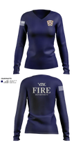 Camp Arifjan Fire Department 82810488 Women's Long Sleeve V-neck Shirt - 100