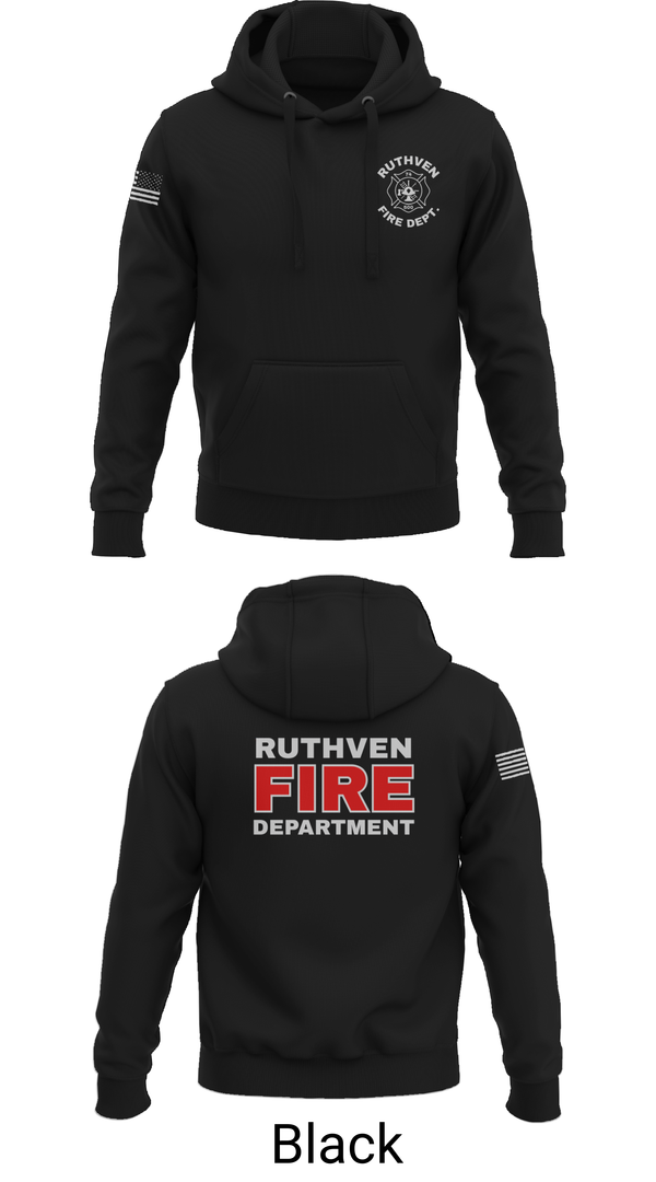 Hoodie, Ruthven Fire Department, Fire Department, Teamtime, Team time, sublimation, custom sports apparel, team uniforms, spirit wear, spiritwear, sports uniforms, custom shirts, team store, custom team store, fundraiser sports, apparel fundraiser