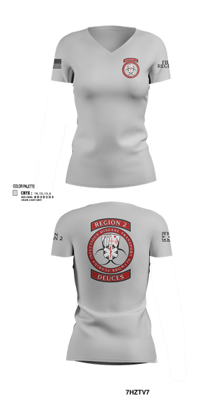 Womens Short Sleeve Vneck Shirt, FIDTN Region 2, EMS/EMT, Teamtime, Team time, sublimation, custom sports apparel, team uniforms, spirit wear, spiritwear, sports uniforms, custom shirts, team store, custom team store, fundraiser sports, apparel fundraiser