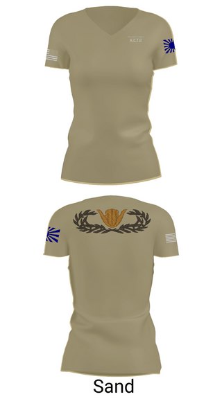 Womens Short Sleeve Vneck Shirt, KISARAZU COMBAT TRAINING UNIT, Army, Teamtime, Team time, sublimation, custom sports apparel, team uniforms, spirit wear, spiritwear, sports uniforms, custom shirts, team store, custom team store, fundraiser sports, apparel fundraiser