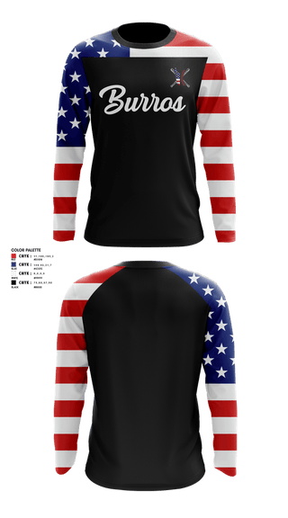 Long Sleeve Performance Shirt, Burros, Baseball, Teamtime, Team time, sublimation, custom sports apparel, team uniforms, spirit wear, spiritwear, sports uniforms, custom shirts, team store, custom team store, fundraiser sports, apparel fundraiser