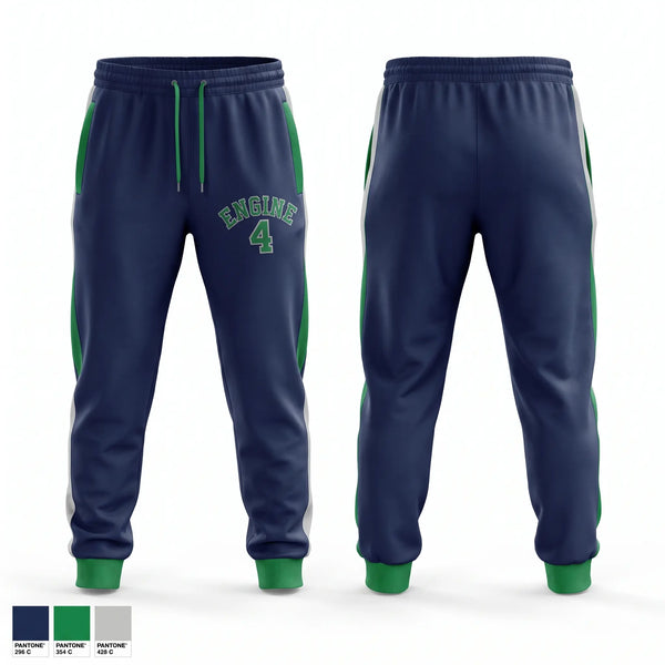 Sweatpants, Engine 4, Fire Department, Teamtime, Team time, sublimation, custom sports apparel, team uniforms, spirit wear, spiritwear, sports uniforms, custom shirts, team store, custom team store, fundraiser sports, apparel fundraiser