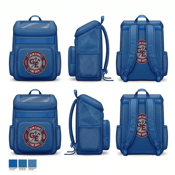 Gear Bag, Glen Elder Fire Department, Fire Department, Teamtime, Team time, sublimation, custom sports apparel, team uniforms, spirit wear, spiritwear, sports uniforms, custom shirts, team store, custom team store, fundraiser sports, apparel fundraiser
