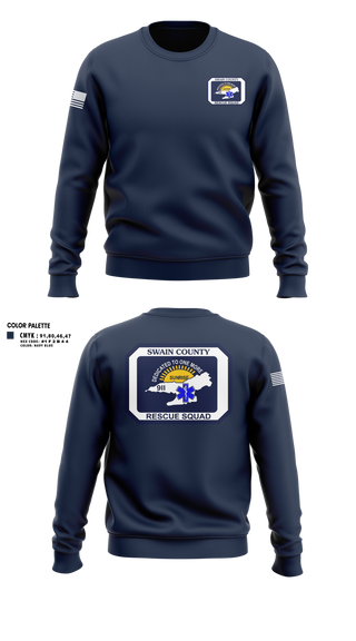 Crew Neck Sweatshirt, Swain county rescue squad, EMS/EMT, Teamtime, Team time, sublimation, custom sports apparel, team uniforms, spirit wear, spiritwear, sports uniforms, custom shirts, team store, custom team store, fundraiser sports, apparel fundraiser