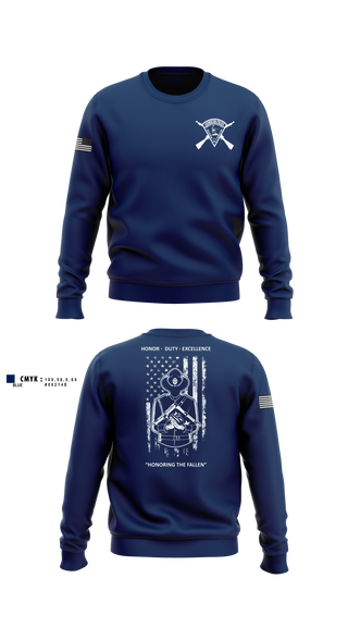 Crew Neck Sweatshirt, Lexington Police Honor Guard, Police, Teamtime, Team time, sublimation, custom sports apparel, team uniforms, spirit wear, spiritwear, sports uniforms, custom shirts, team store, custom team store, fundraiser sports, apparel fundraiser