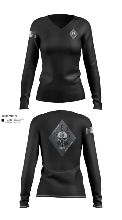 DCT Phoenix - DOJ 66533568 Women's Long Sleeve V-neck Shirt - 21