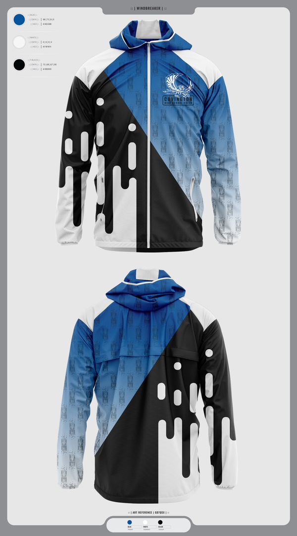 Windbreaker, Covington High School Cheer, Cheer, Teamtime, Team time, sublimation, custom sports apparel, team uniforms, spirit wear, spiritwear, sports uniforms, custom shirts, team store, custom team store, fundraiser sports, apparel fundraiser