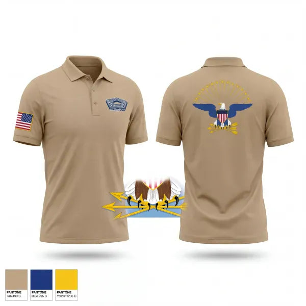 Short Sleeve Performance Polo, Department of War, Army, Teamtime, Team time, sublimation, custom sports apparel, team uniforms, spirit wear, spiritwear, sports uniforms, custom shirts, team store, custom team store, fundraiser sports, apparel fundraiser