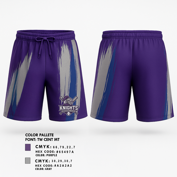 Athletic Shorts With Pockets, Knights Baseball Club, Baseball, Teamtime, Team time, sublimation, custom sports apparel, team uniforms, spirit wear, spiritwear, sports uniforms, custom shirts, team store, custom team store, fundraiser sports, apparel fundraiser