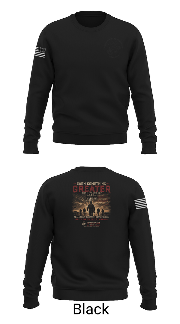 Crew Neck Sweatshirt, RSS MCDONOUGH, Marines, Teamtime, Team time, sublimation, custom sports apparel, team uniforms, spirit wear, spiritwear, sports uniforms, custom shirts, team store, custom team store, fundraiser sports, apparel fundraiser