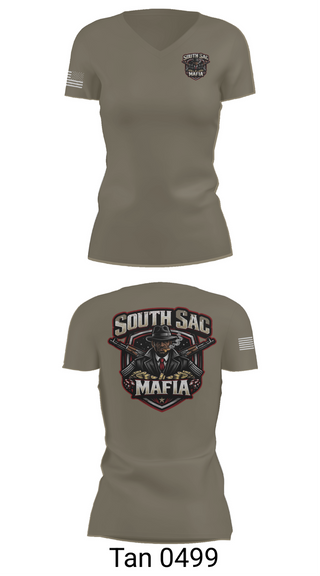 Womens Short Sleeve Vneck Shirt, SAC SOUTH, Army, Teamtime, Team time, sublimation, custom sports apparel, team uniforms, spirit wear, spiritwear, sports uniforms, custom shirts, team store, custom team store, fundraiser sports, apparel fundraiser