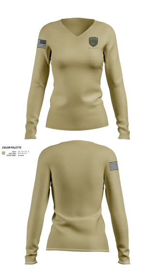 Womens Long Sleeve Vneck Shirt, 1434 En Co, , Teamtime, Team time, sublimation, custom sports apparel, team uniforms, spirit wear, spiritwear, sports uniforms, custom shirts, team store, custom team store, fundraiser sports, apparel fundraiser
