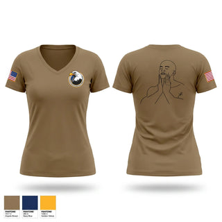 Womens Short Sleeve Vneck Shirt, 1 SOW/SE, Air Force, Teamtime, Team time, sublimation, custom sports apparel, team uniforms, spirit wear, spiritwear, sports uniforms, custom shirts, team store, custom team store, fundraiser sports, apparel fundraiser