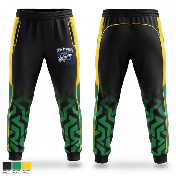 Sweatpants, Pin vipersPinvipers, Bowling, Teamtime, Team time, sublimation, custom sports apparel, team uniforms, spirit wear, spiritwear, sports uniforms, custom shirts, team store, custom team store, fundraiser sports, apparel fundraiser