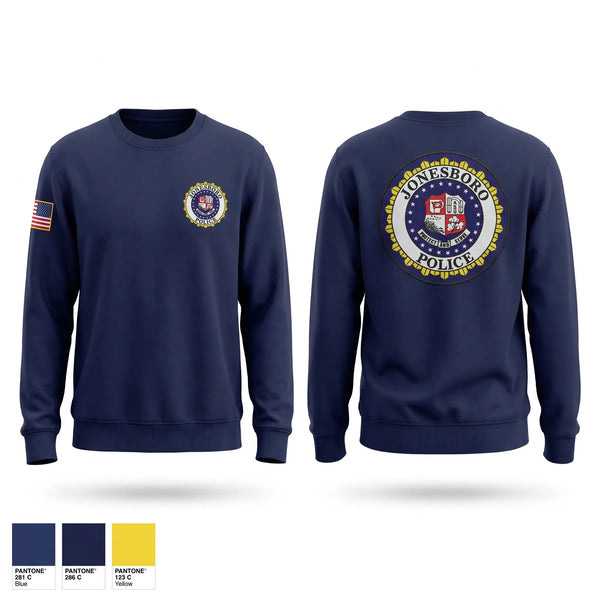 Crew Neck Sweatshirt, Jonesboro Police Department, Police, Teamtime, Team time, sublimation, custom sports apparel, team uniforms, spirit wear, spiritwear, sports uniforms, custom shirts, team store, custom team store, fundraiser sports, apparel fundraiser