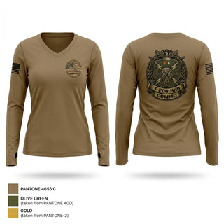 Womens Long Sleeve Vneck Shirt, 1-206 HHB, Army, Teamtime, Team time, sublimation, custom sports apparel, team uniforms, spirit wear, spiritwear, sports uniforms, custom shirts, team store, custom team store, fundraiser sports, apparel fundraiser