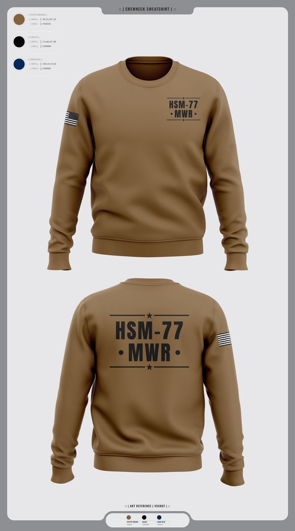 Crew Neck Sweatshirt, HSM-77 MWR, , Teamtime, Team time, sublimation, custom sports apparel, team uniforms, spirit wear, spiritwear, sports uniforms, custom shirts, team store, custom team store, fundraiser sports, apparel fundraiser