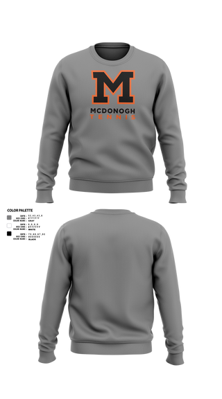 Crew Neck Sweatshirt, Mcdonogh Girls Tennis, Tennis, Teamtime, Team time, sublimation, custom sports apparel, team uniforms, spirit wear, spiritwear, sports uniforms, custom shirts, team store, custom team store, fundraiser sports, apparel fundraiser