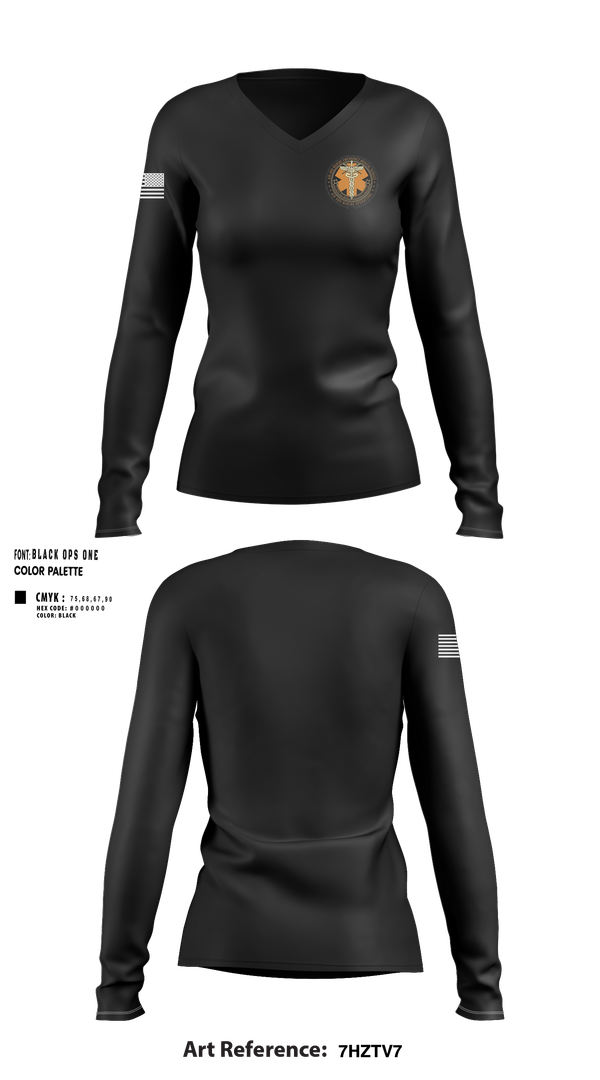 Womens Long Sleeve Vneck Shirt, AMEMS, , Teamtime, Team time, sublimation, custom sports apparel, team uniforms, spirit wear, spiritwear, sports uniforms, custom shirts, team store, custom team store, fundraiser sports, apparel fundraiser