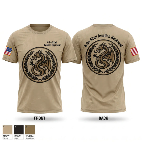Old School Cotton Feel Shirt, 6 Bn 52nd Aviation Regiment, Army, Teamtime, Team time, sublimation, custom sports apparel, team uniforms, spirit wear, spiritwear, sports uniforms, custom shirts, team store, custom team store, fundraiser sports, apparel fundraiser