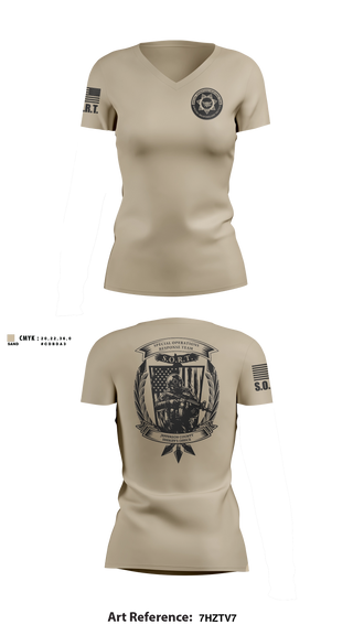 Womens Short Sleeve Vneck Shirt, Jefferson County Sheriff's Office S.O.R.T., Police, Teamtime, Team time, sublimation, custom sports apparel, team uniforms, spirit wear, spiritwear, sports uniforms, custom shirts, team store, custom team store, fundraiser sports, apparel fundraiser