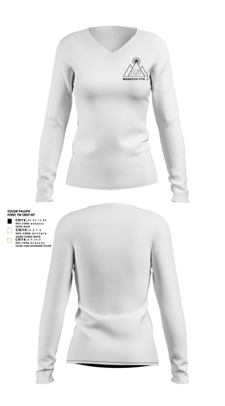 Womens Long Sleeve Vneck Shirt, Wasatch PTK, , Teamtime, Team time, sublimation, custom sports apparel, team uniforms, spirit wear, spiritwear, sports uniforms, custom shirts, team store, custom team store, fundraiser sports, apparel fundraiser