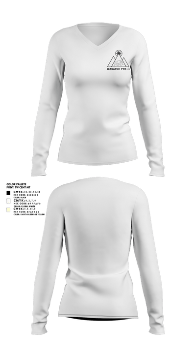 Wasatch PTK 41359176 Women's Long Sleeve V-neck Shirt - 3