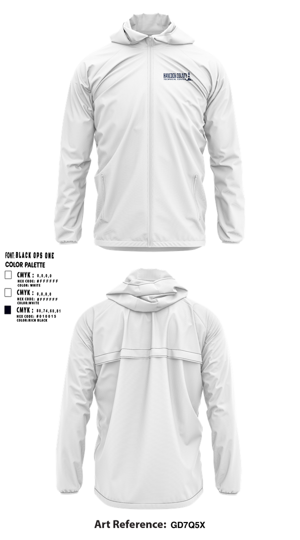 Windbreaker, Hancock County Technical Center, Spirit Store, Teamtime, Team time, sublimation, custom sports apparel, team uniforms, spirit wear, spiritwear, sports uniforms, custom shirts, team store, custom team store, fundraiser sports, apparel fundraiser