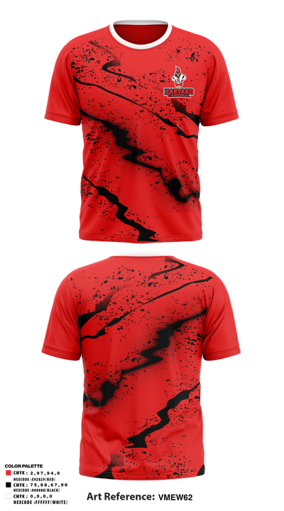 Harvard Cardinals Volleyball 7177262 Short Sleeve Performance Shirt - 1
