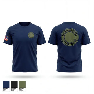 Old School Cotton Feel Shirt, Milton Police Department, Police, Teamtime, Team time, sublimation, custom sports apparel, team uniforms, spirit wear, spiritwear, sports uniforms, custom shirts, team store, custom team store, fundraiser sports, apparel fundraiser