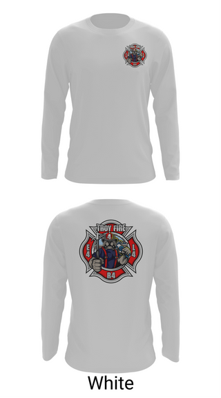 Long Sleeve Performance Shirt, Troy Fire Department Station 4, Fire Department, Teamtime, Team time, sublimation, custom sports apparel, team uniforms, spirit wear, spiritwear, sports uniforms, custom shirts, team store, custom team store, fundraiser sports, apparel fundraiser
