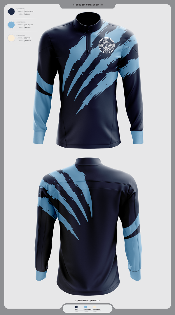 Quarter Zip Jacket, North Port Jr Bobcats, , Teamtime, Team time, sublimation, custom sports apparel, team uniforms, spirit wear, spiritwear, sports uniforms, custom shirts, team store, custom team store, fundraiser sports, apparel fundraiser