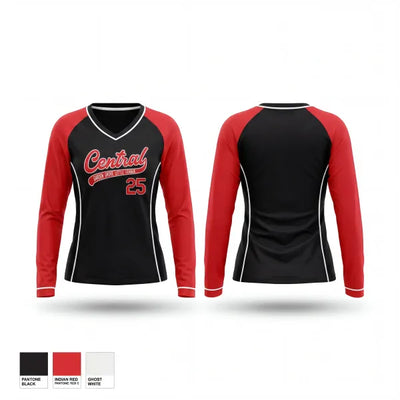 CGGLL 95428028 Women's Long Sleeve V-neck Shirt - 1
